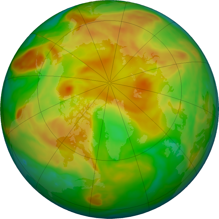 Arctic ozone map for 25 May 2019